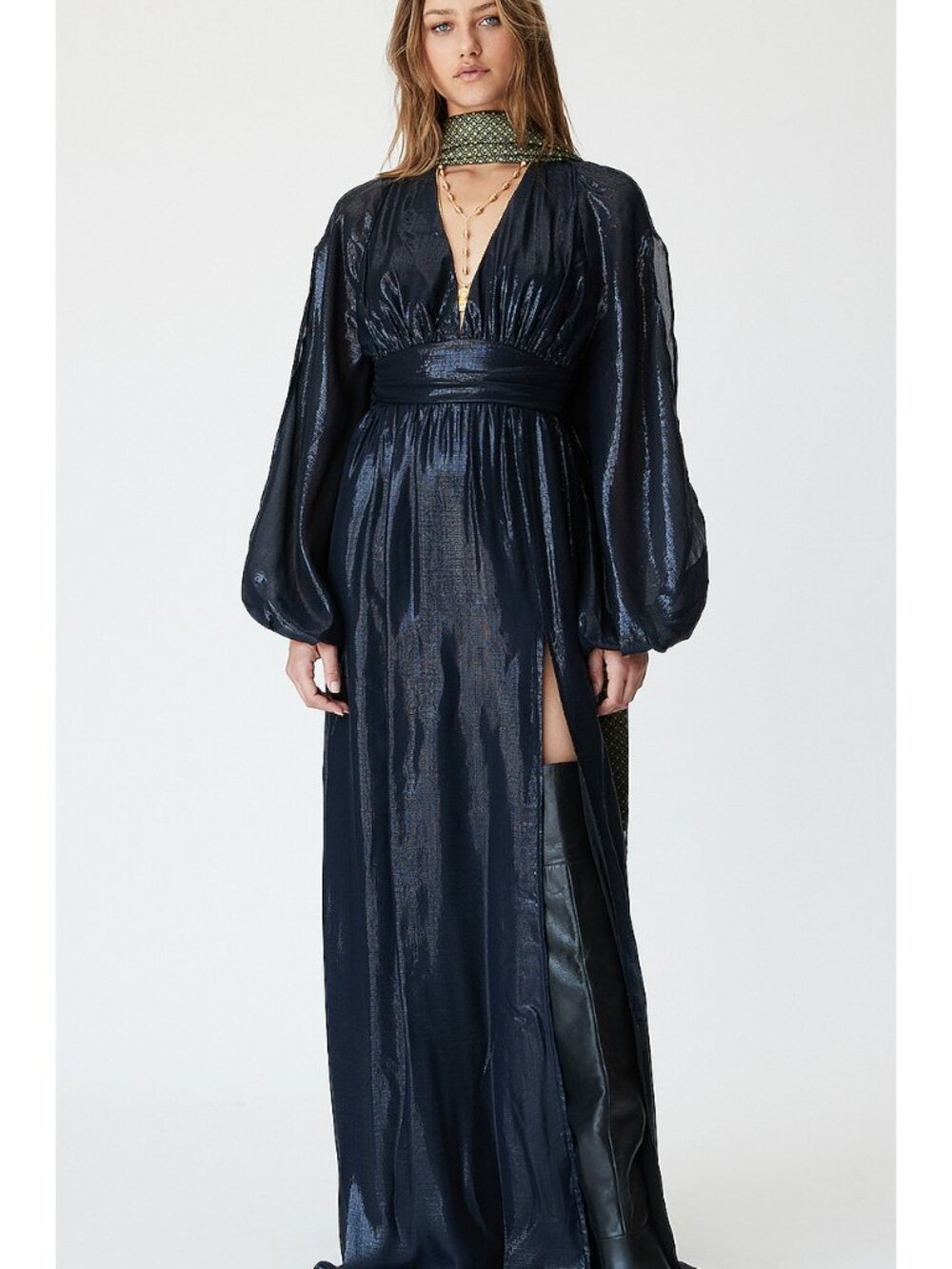 NWT House of Harlow 1960 x REVOLVE Imara Black Maxi Dress. SZ L - Picture 4 of 6